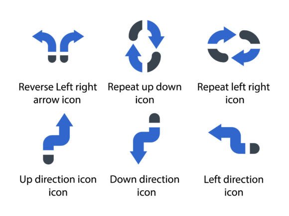 Arrows Icon Set 6 for Digital Sellers