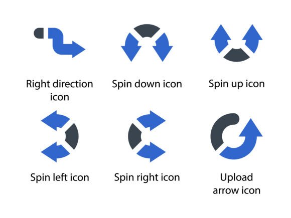 Arrows Icon Set 7: A Modern Graphic Design Asset for Content Creators