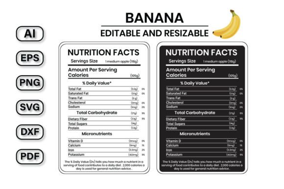 Banana Nutrition Facts Infographic for Modern Branding Graphics