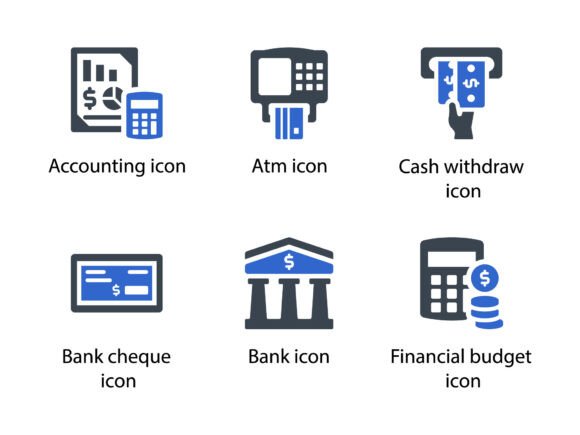Banking Icon Set 1 – A Graphic Design Asset for Commercial Projects
