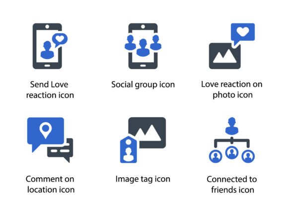 Being Social Icon Set 5: A Versatile Graphic Design Asset for Handmade Creations
