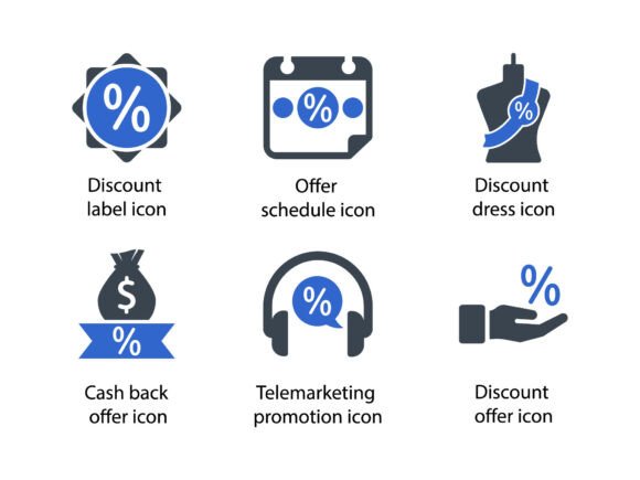 Black Friday Icon Set 9: A Graphic Design Asset for Polished Content Publishing