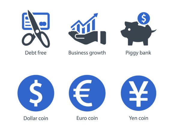 Business Finance Icon Set 7: A Versatile Graphic Design Asset for Crafters