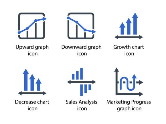 Business Graph Icon Set 3: A Versatile Graphic Design Asset for Modern Branding
