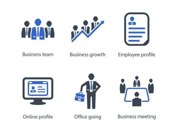 Business Management Icon Set 12: A Graphic Asset for Modern Branding