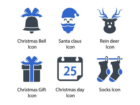 Christmas Icon Set 1: A Festive Graphic Design Asset for Digital Sellers
