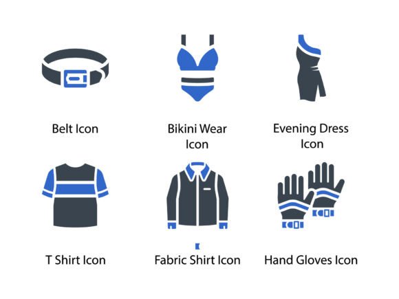 Clothes Fashion Icon Set 1 for Crafters and Handmade Designers