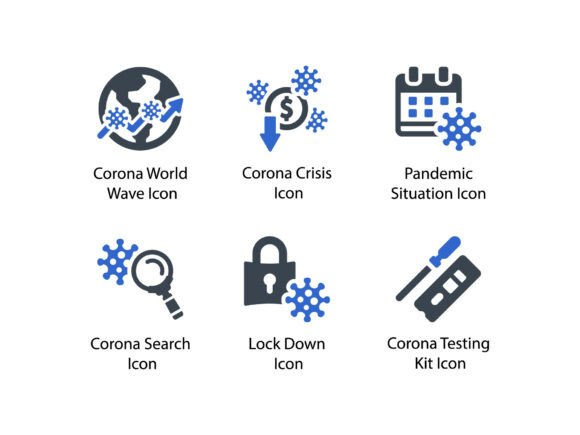 Corona Virus Icon Set 5: A Versatile Graphic Design Asset for Content Creators