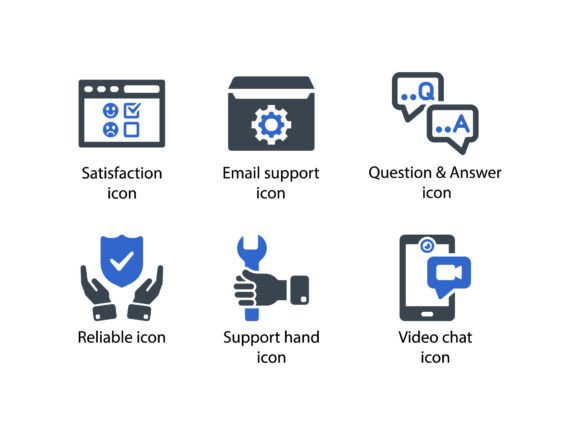 Customer Support Icon Set 7: A Must-Have Graphic Design Asset for Crafters