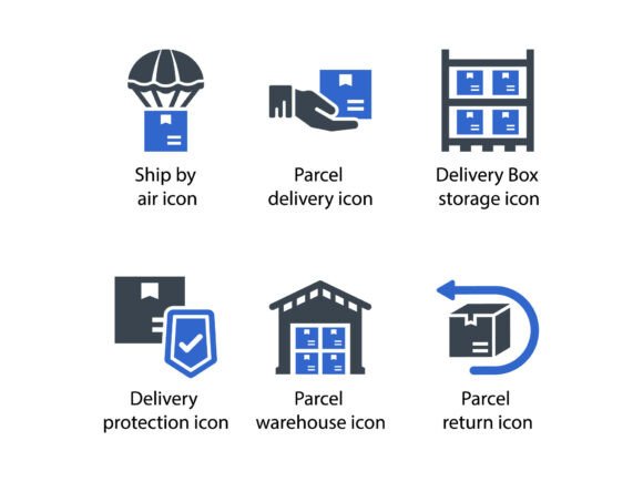 Delivery Logistics Icon Set 2: A Powerful Graphic Design Asset for Local Businesses