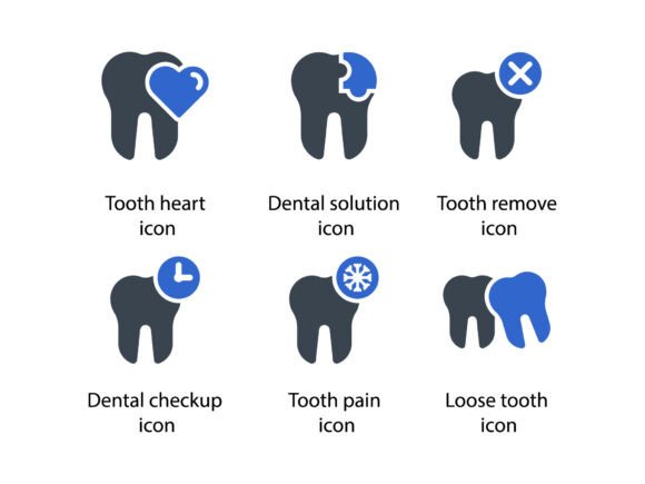 Dental Care Icon Set 6 – A Versatile Graphic Design Asset for Creative Sellers
