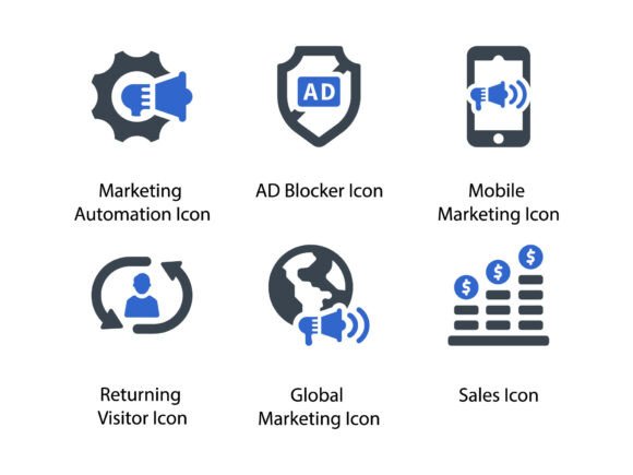 Digital Marketing Icon Set 5: A Powerful Graphic Design Asset for Modern Branding
