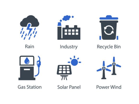 Ecology Icon Set 3: A Versatile Graphic Asset for Crafters