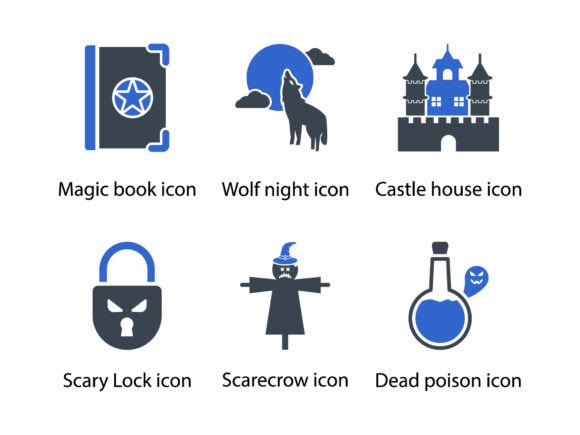 Halloween Icon Set 5: A Versatile Graphic Design Asset for Crafters