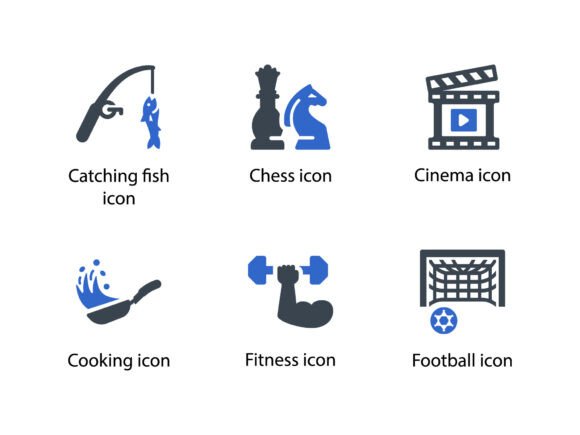 Hobbies Icon Set 3: A Designer’s Take on Modern Branding Graphics