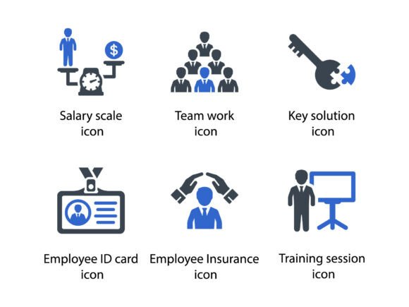 Human Resource Management Icon Set 3: A Versatile Graphic Design Asset for Crafters