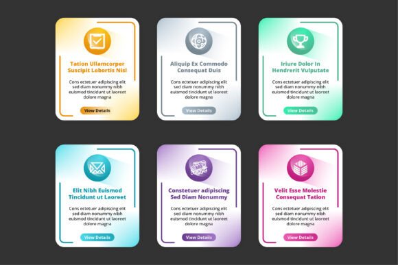 Six Rectangle Infographic: A Modern Design Asset for Creative Projects