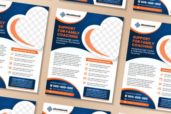 Support for Family Vertical Flyer: Graphics and Print Templates